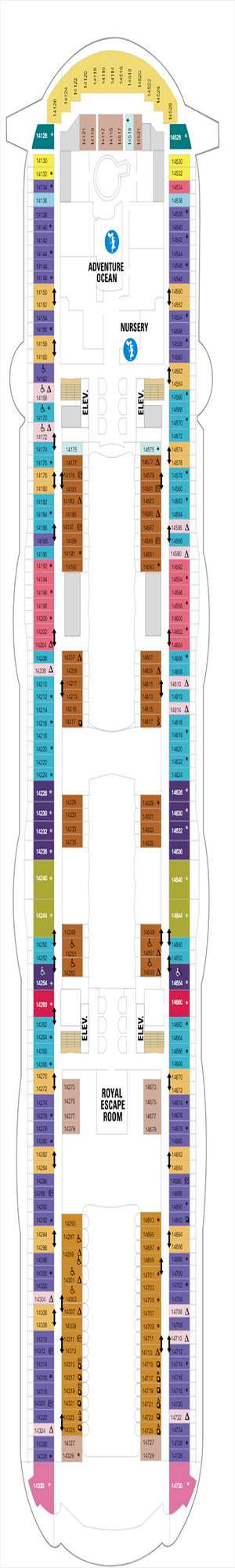 Deck plan for Oasis of the Seas