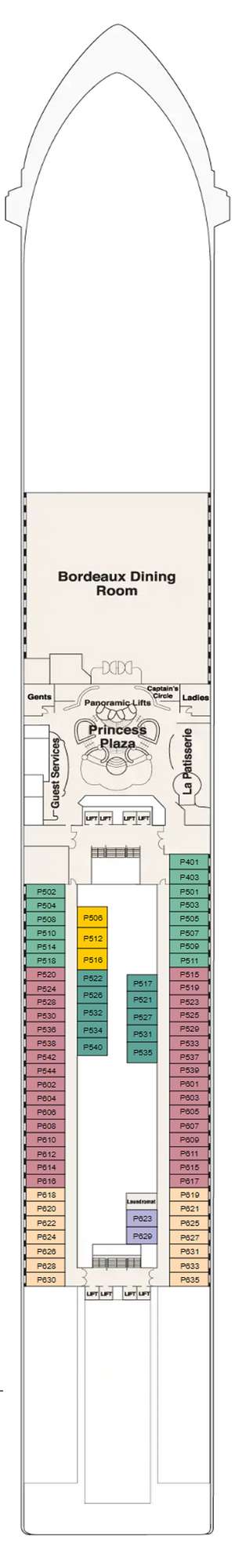 Deck plan for Island Princess