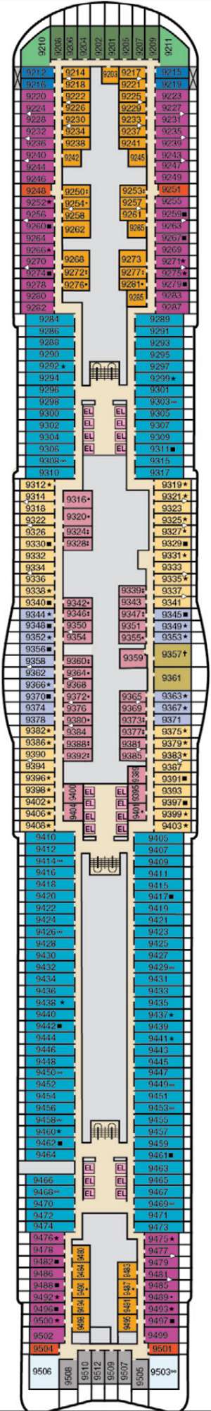 Deck plan for Carnival Festivale