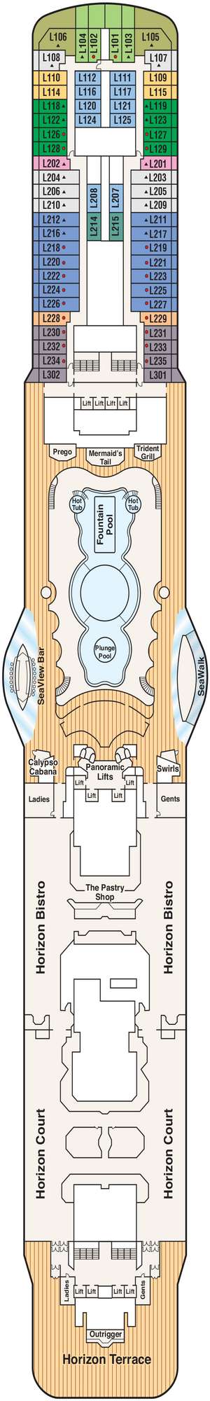 Deck plan for Royal Princess