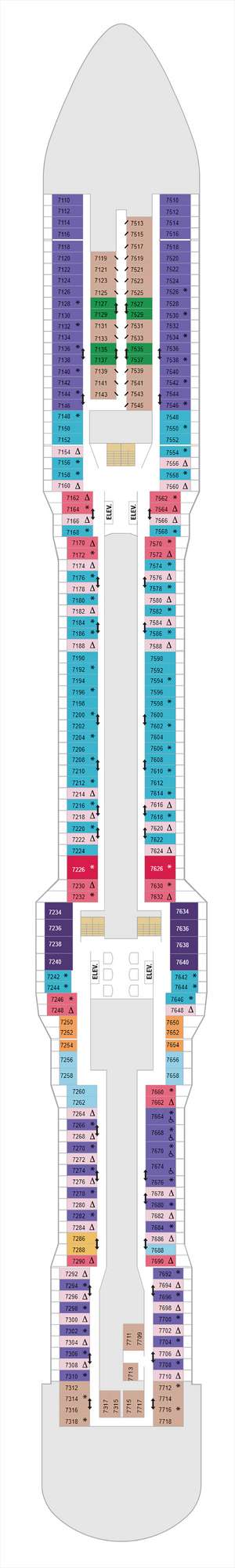 Deck plan for Odyssey of the Seas