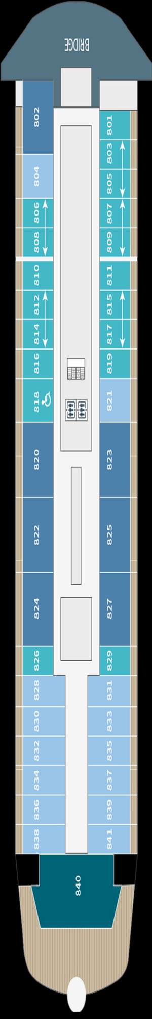 Deck plan for Le Commandant Charcot