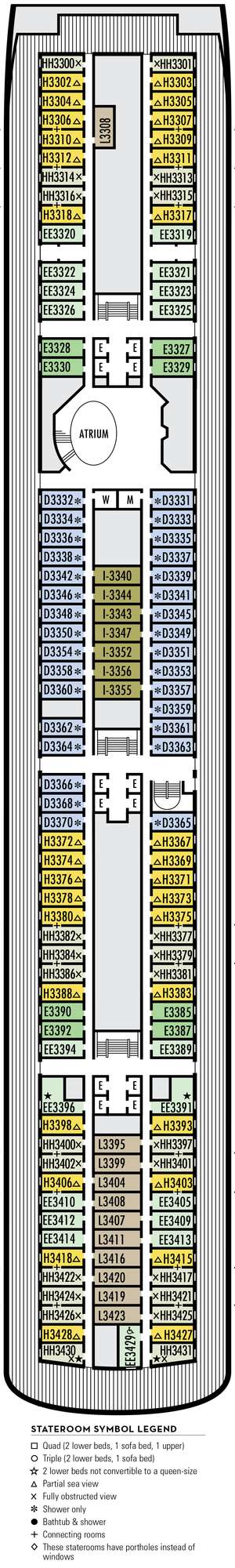 Deck plan for Zaandam