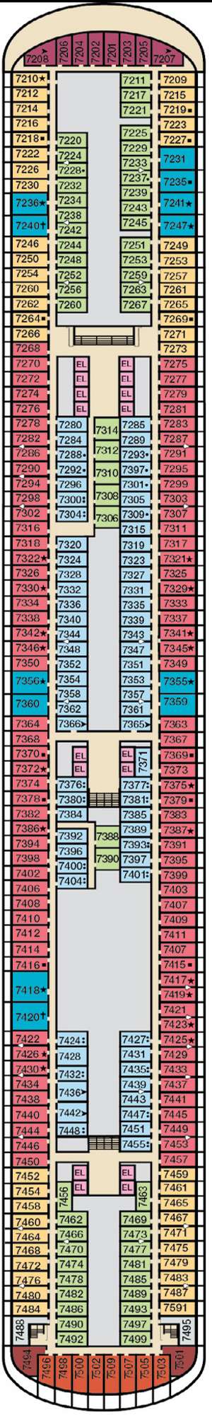 Deck plan for Carnival Venezia