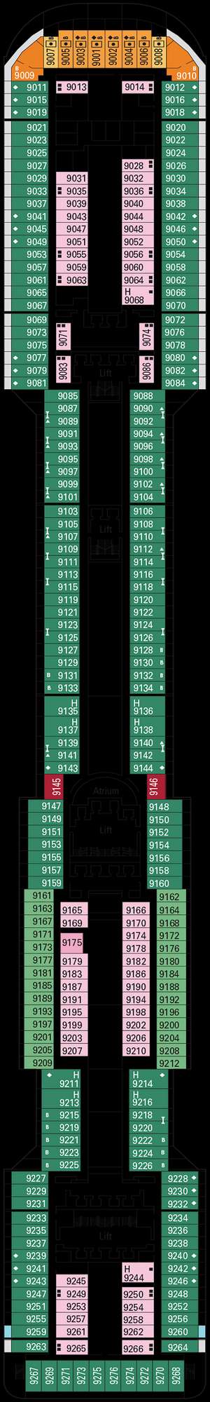 Deck plan for MSC Divina