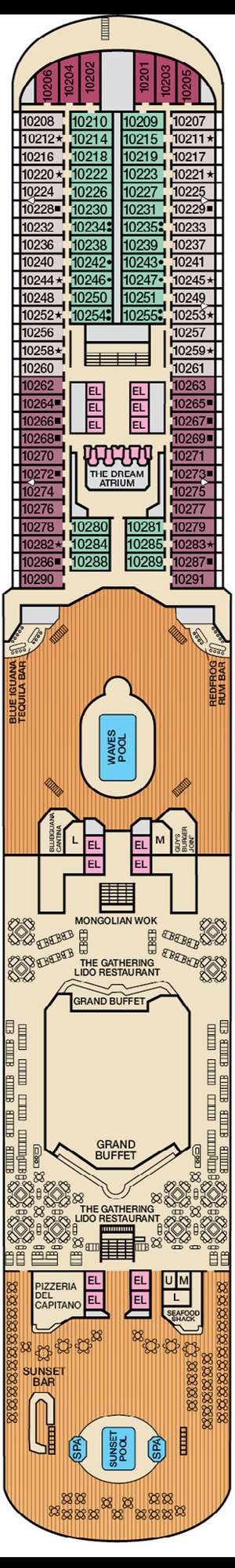 Deck plan for Carnival Dream