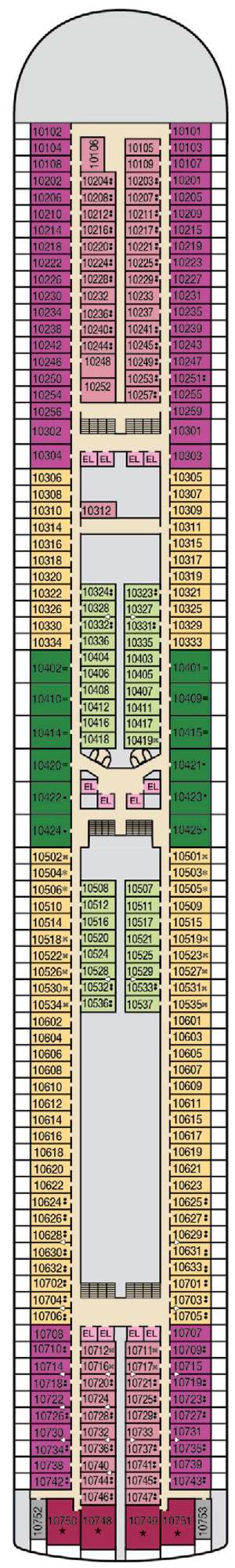 Deck plan for Carnival Encounter