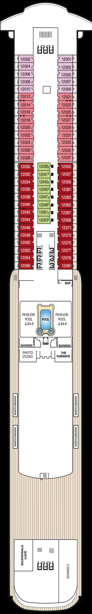 Deck plan for Queen Mary 2