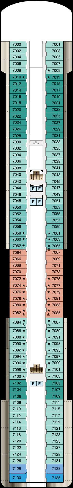 Deck plan for Riviera