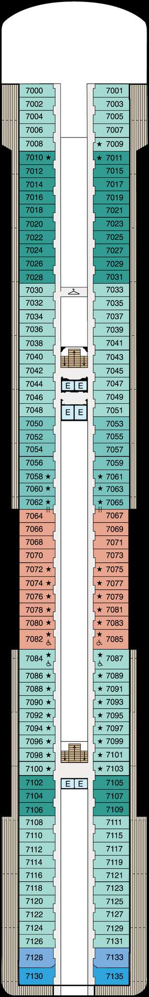Deck plan for Oceania Riviera