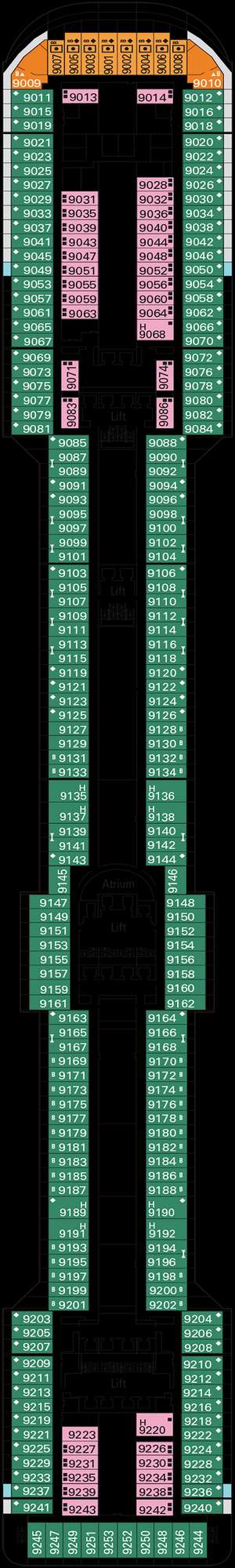 Deck plan for MSC Fantasia