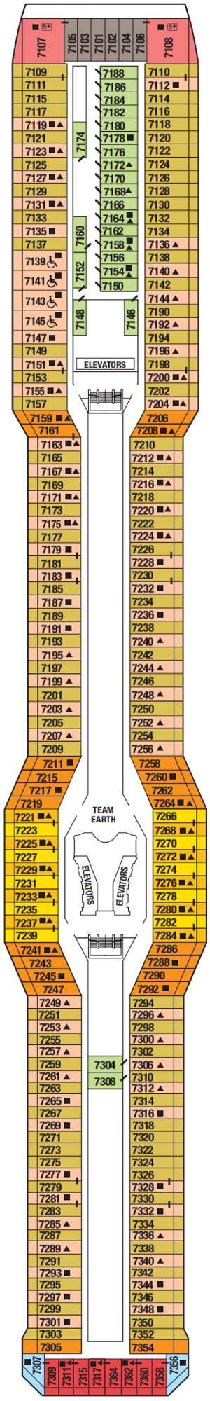 Deck plan for Celebrity Equinox