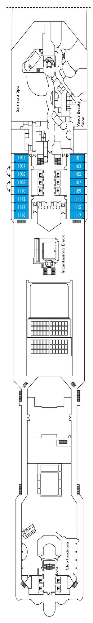 Deck plan for Costa Fascinosa