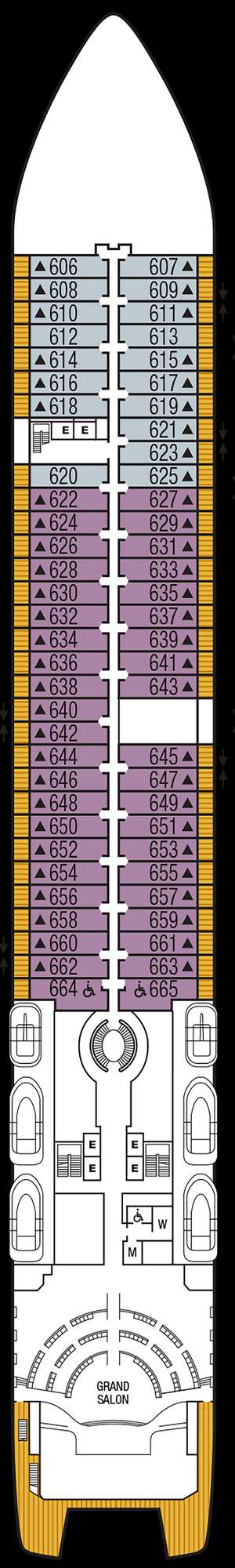 Deck plan for Seabourn Ovation