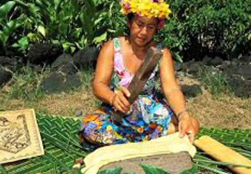 Watch Traditional Tapa Making