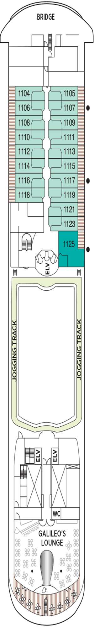 Deck plan for Regent Seven Seas Navigator