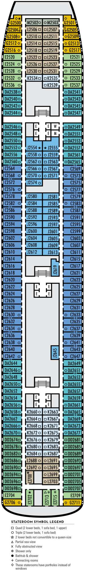 Deck plan for Zaandam