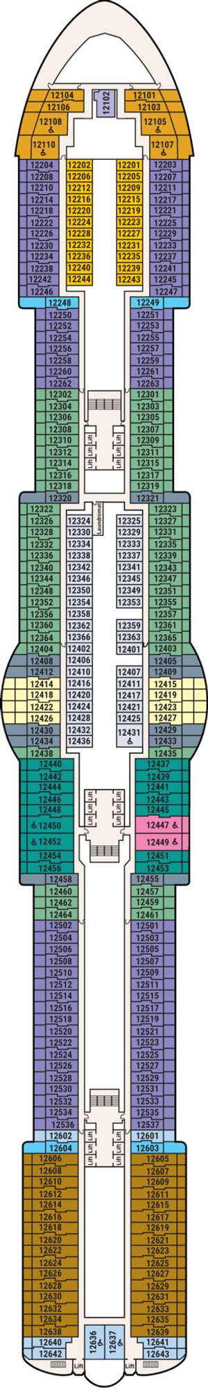 Deck plan for Sun Princess