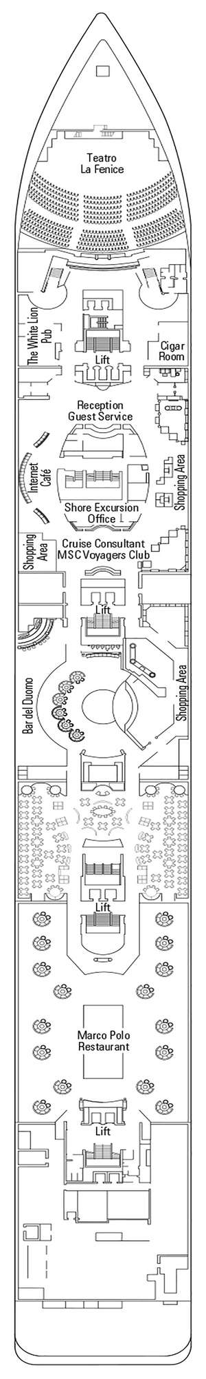 Deck plan for MSC Armonia