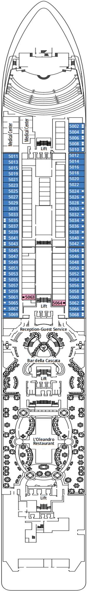 Deck plan for MSC Musica