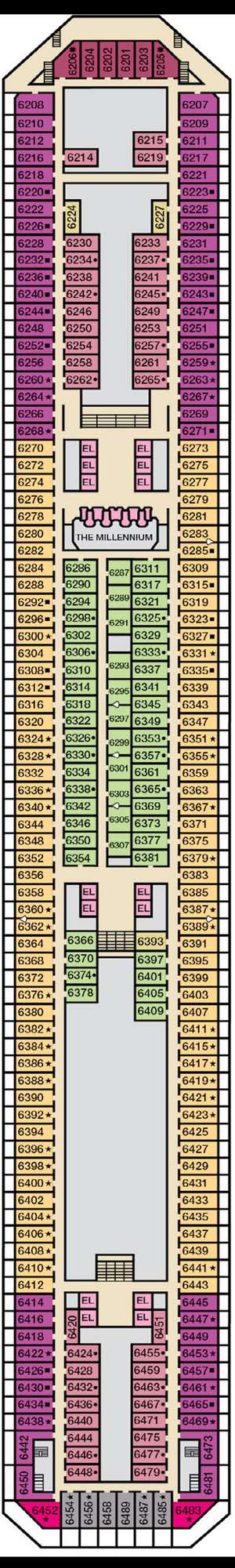 Deck plan for Carnival Freedom