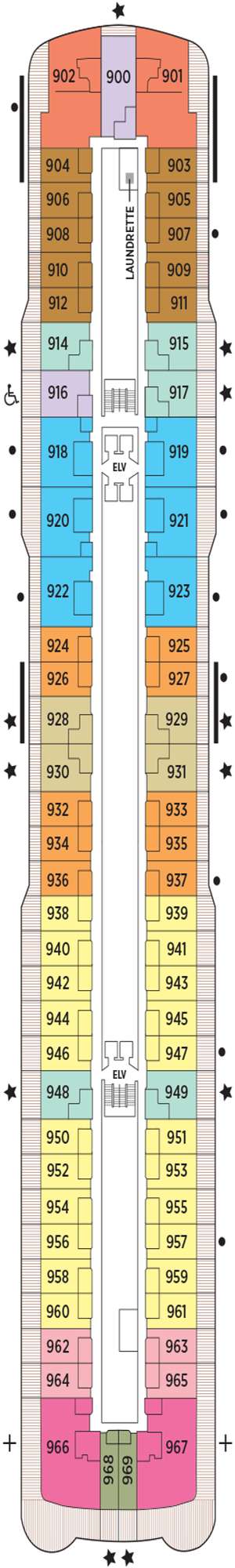 Deck plan for Regent Seven Seas Explorer