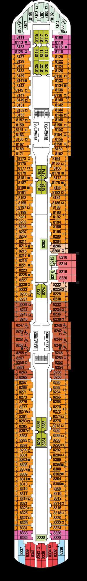 Deck plan for Celebrity Beyond