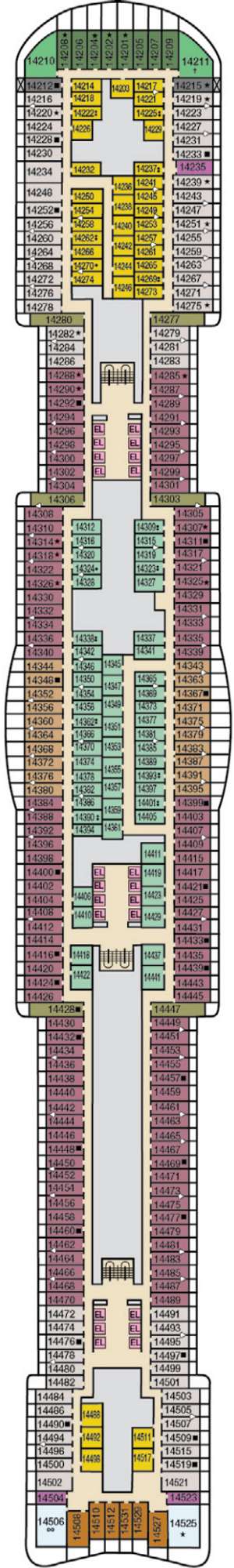 Deck plan for Carnival Festivale