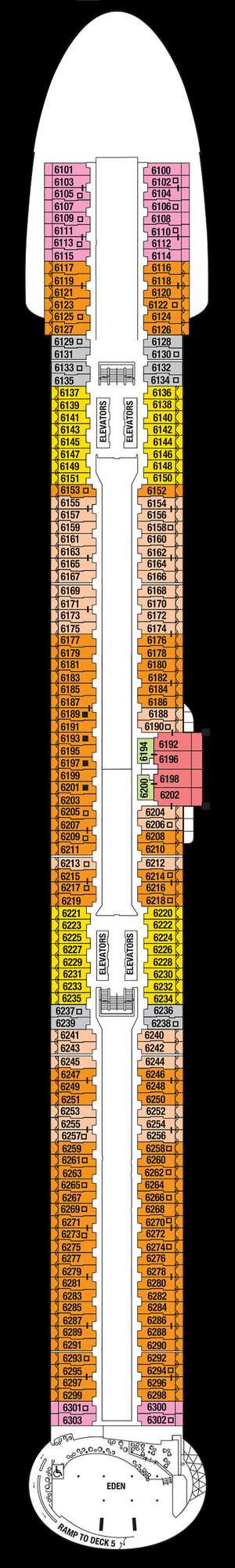 Deck plan for Celebrity Beyond