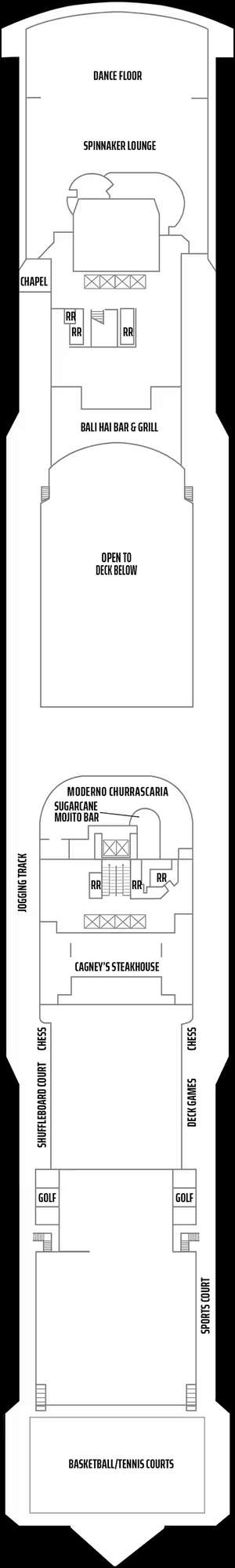 Deck plan for Norwegian Gem