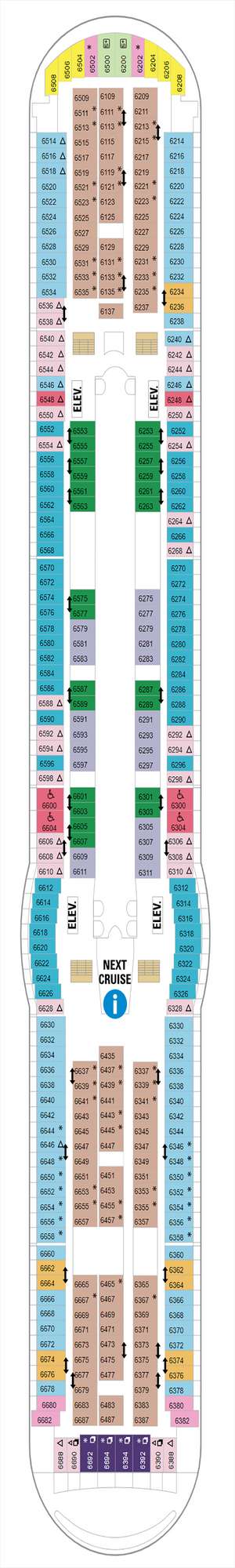 Deck plan for Navigator of the Seas