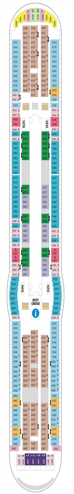 Deck plan for Voyager of the Seas