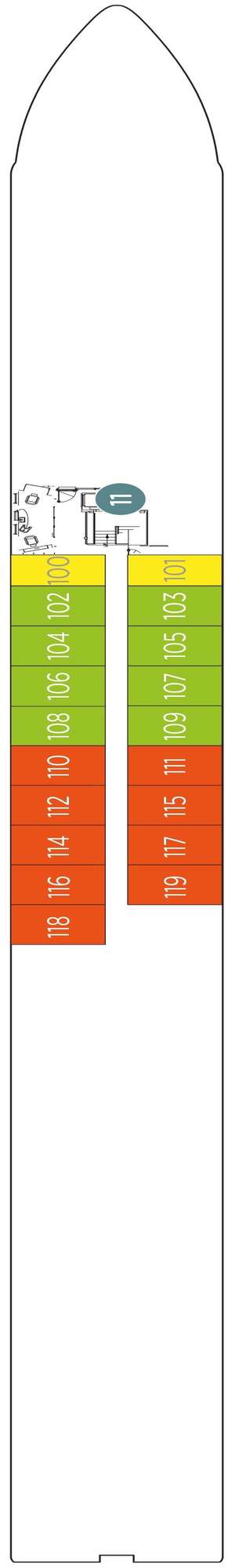 Deck plan for Emerald Dawn