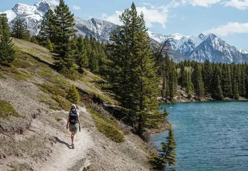 Scenic hiking through Banff National Park