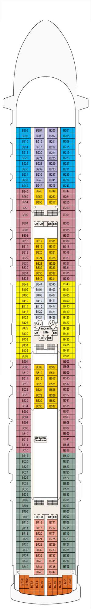 Deck plan for Caribbean Princess