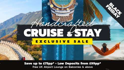 Cruise & Stay Black Friday Sale promotional banner