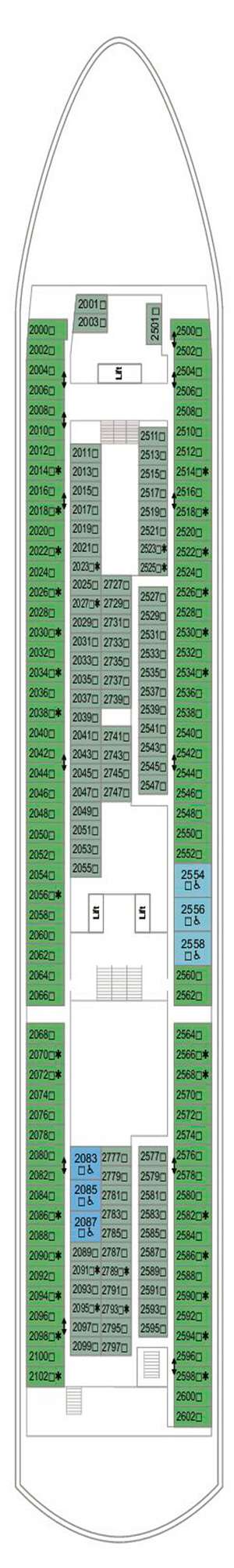 Deck plan for Marella Discovery 2