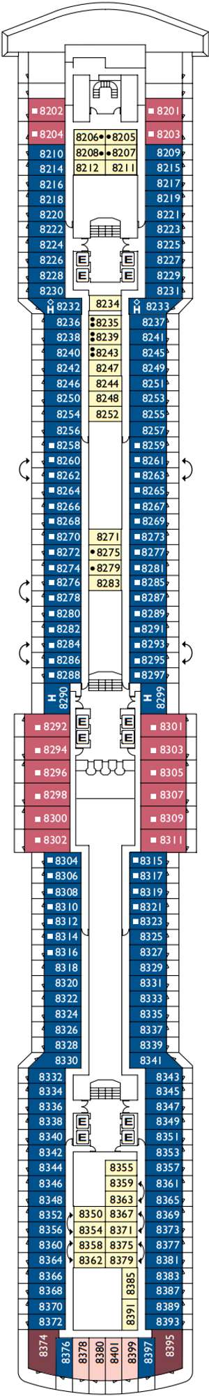 Deck plan for Costa Deliziosa