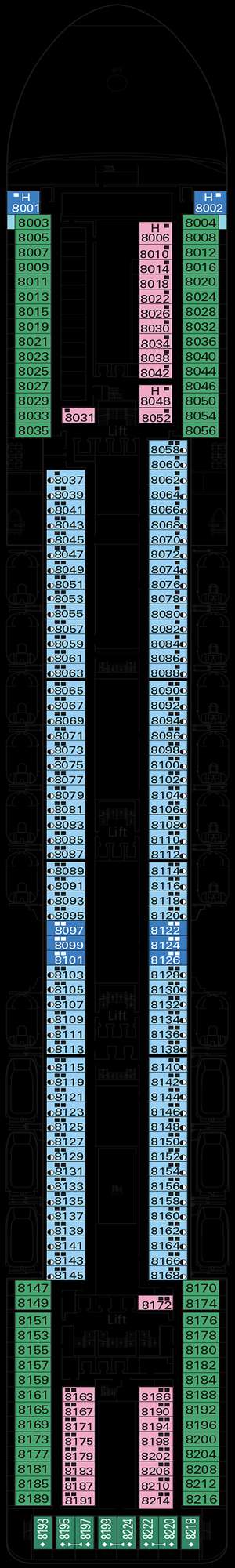 Deck plan for MSC Orchestra