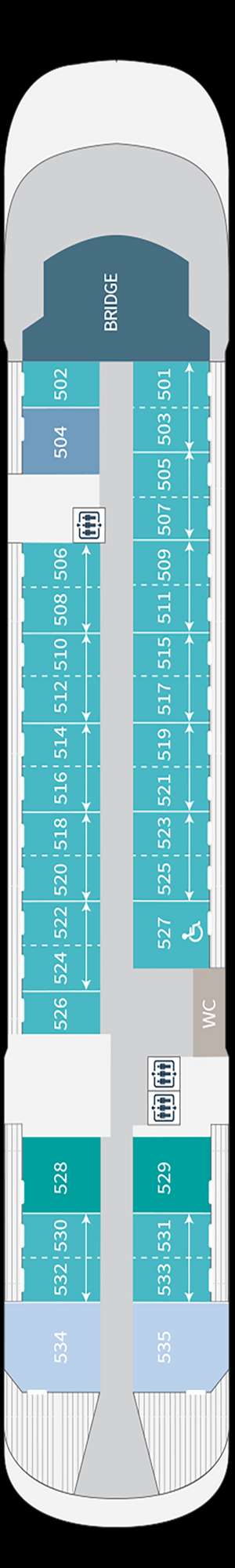 Deck plan for Le Dumont d'Urville