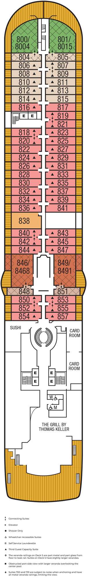 Deck plan for Seabourn Encore