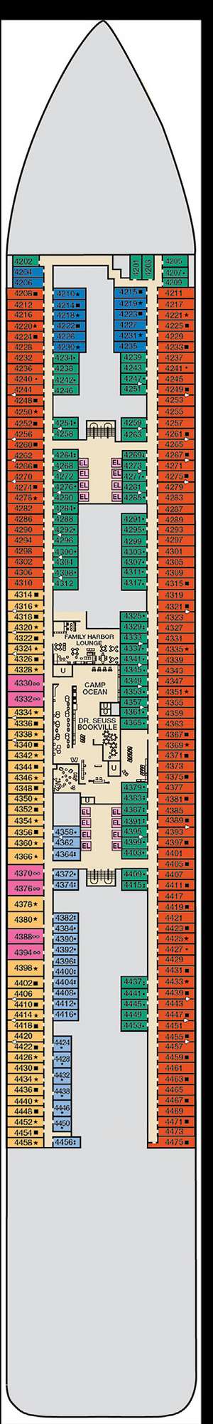 Deck plan for Carnival Jubilee
