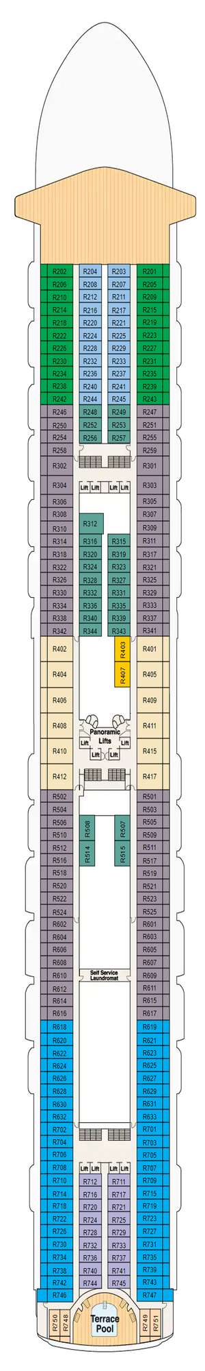 Deck plan for Emerald Princess