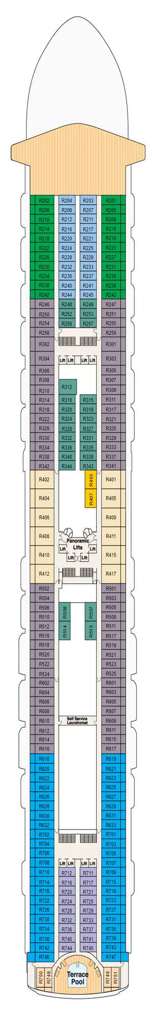 Deck plan for Emerald Princess