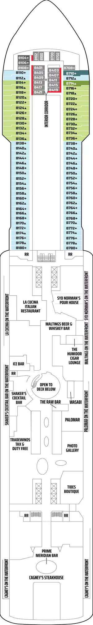 Deck plan for Norwegian Breakaway