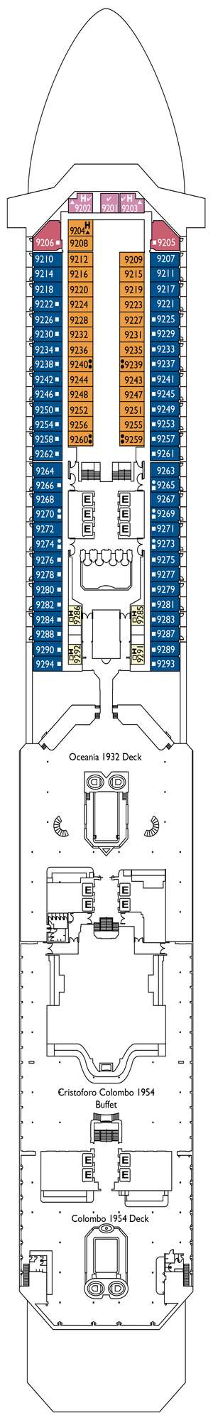 Deck plan for Costa Fortuna