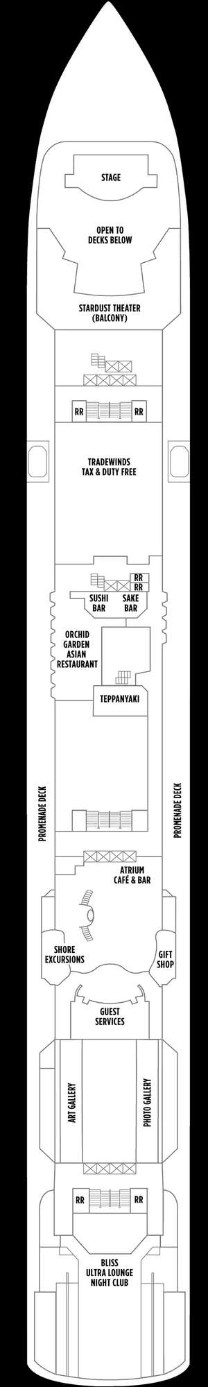 Deck plan for Norwegian Gem