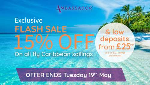 Fly Caribbean Flash promotional banner