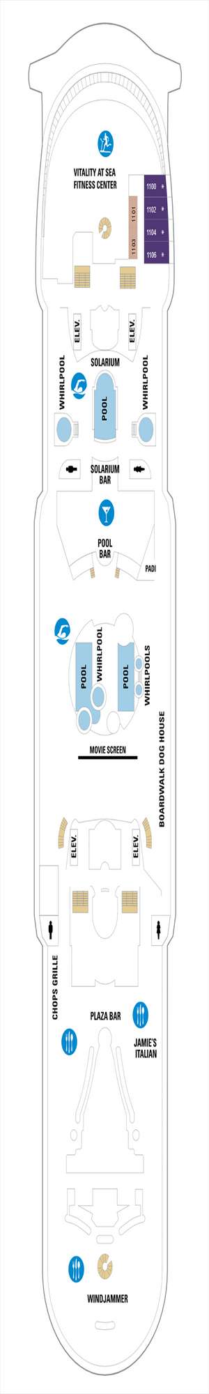 Deck plan for Mariner of the Seas