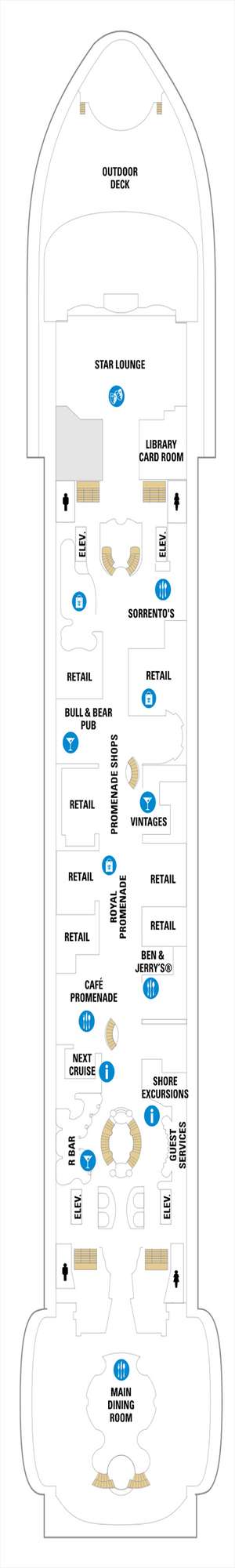 Deck plan for Freedom of the Seas